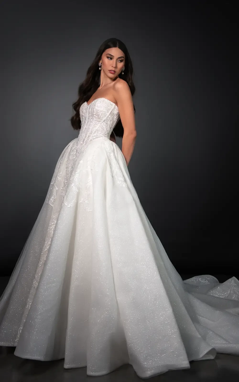 Model wearing a clean dress